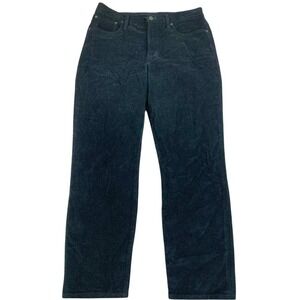 J. Crew Pants Women 30 Black Vintage Slim Straight Corduroy Stretch Cotton Blend